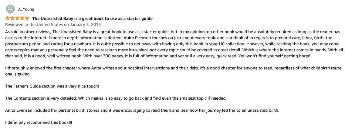 customer review of book